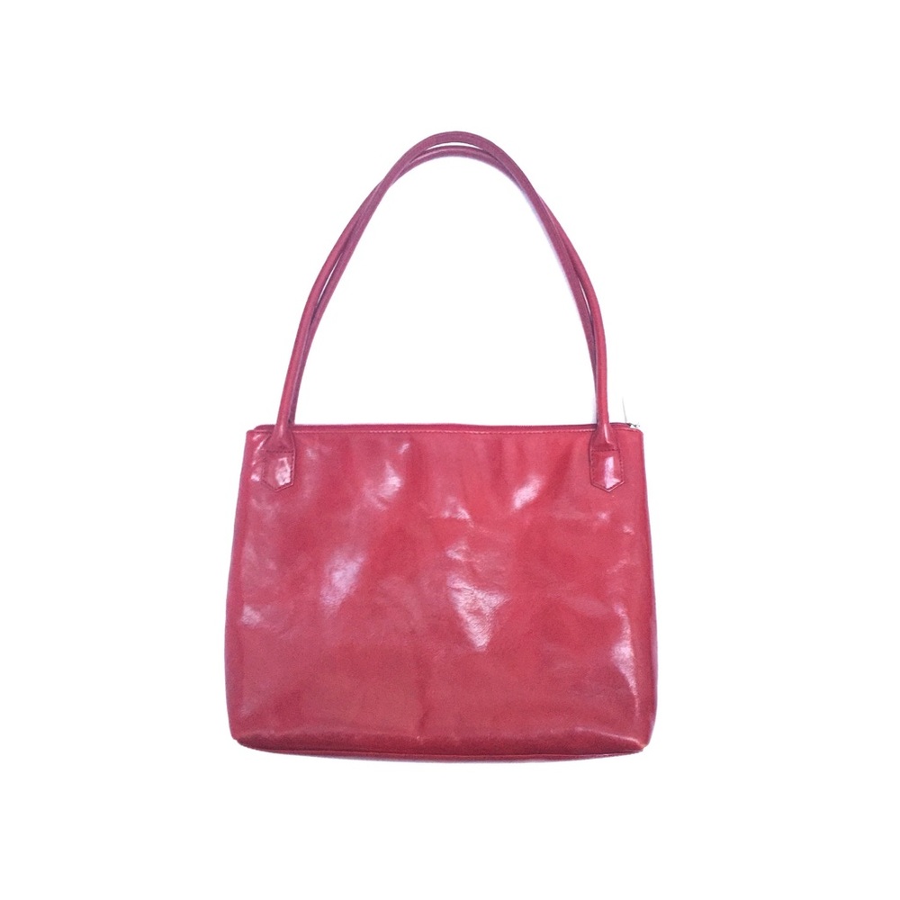 Vintage Hobo leather laptop tablet work bag RED
